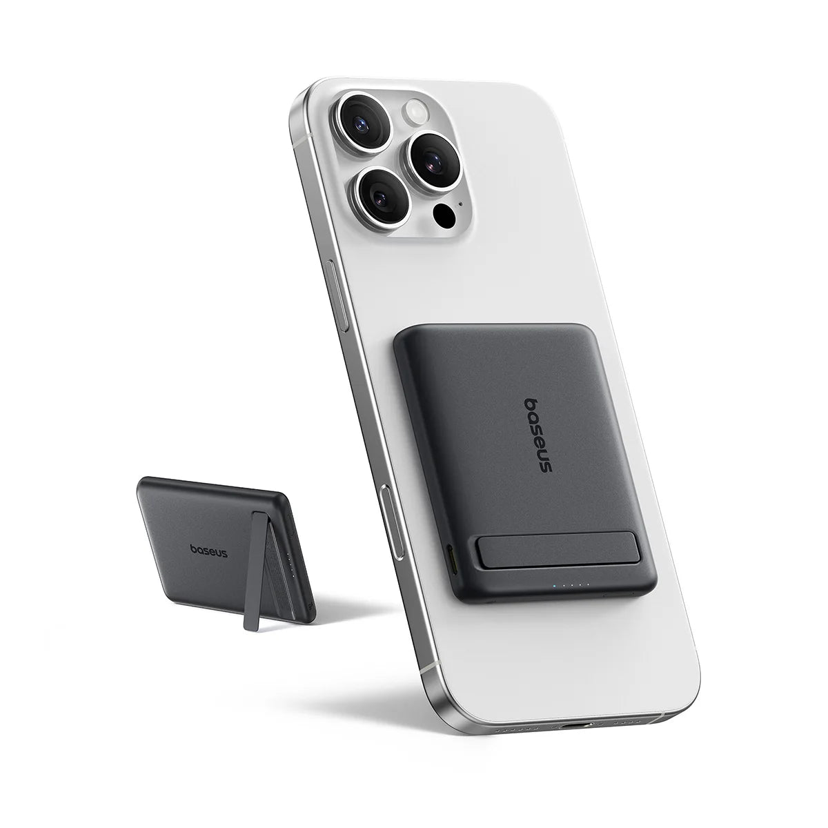 Baseus Qi2 Magnetic Power Bank With Kickstand PD 20W 5000mAh Portable Wireless Fast Charging PowerBank For iPhone Samsung Xiaomi