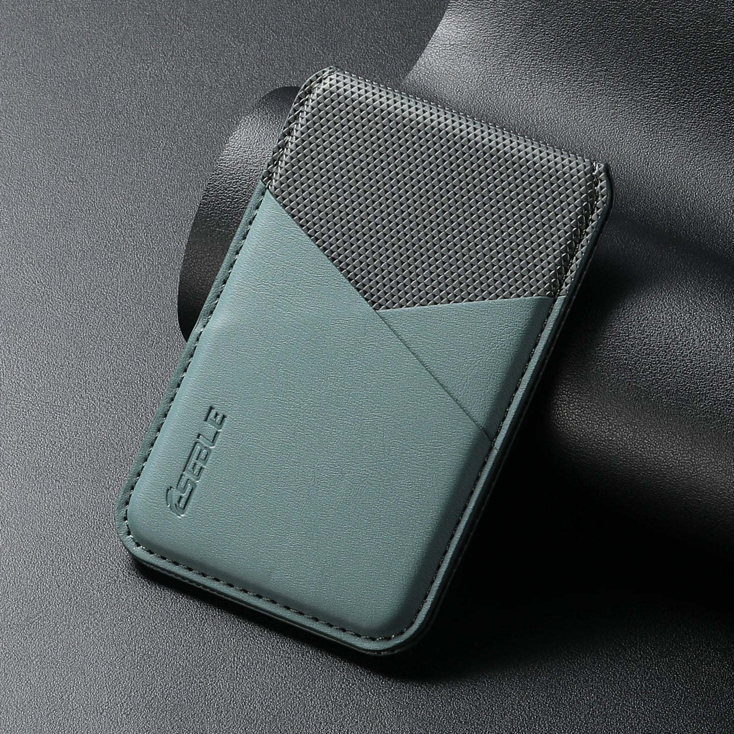 Luxury Leather Cellphone For Magsafe Magnetic Card Holder For IPhone 14 12 13 15 16 17 Pro Max RFID Anti-Skimming Bank ID Card
