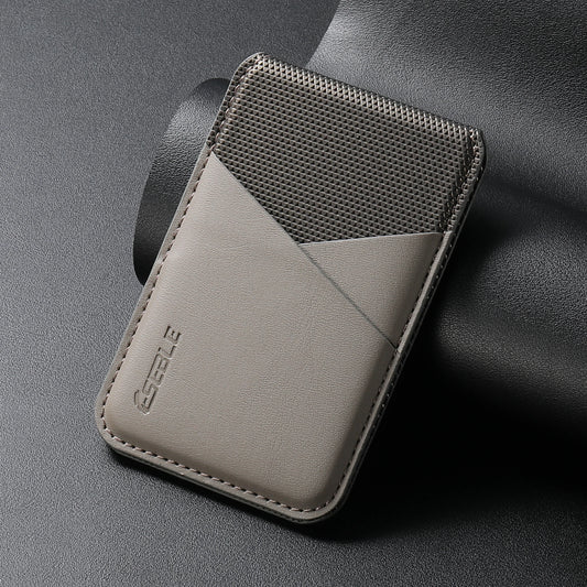Luxury Leather Cellphone For Magsafe Magnetic Card Holder For IPhone 14 12 13 15 16 17 Pro Max RFID Anti-Skimming Bank ID Card